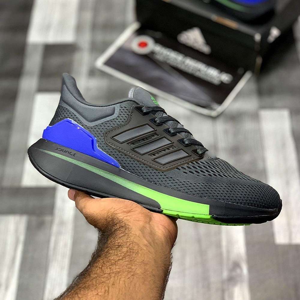 Adidas EQ21 Bounce Running Shoes Black Blue
